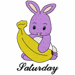 Rabbits Embroidery Design 7